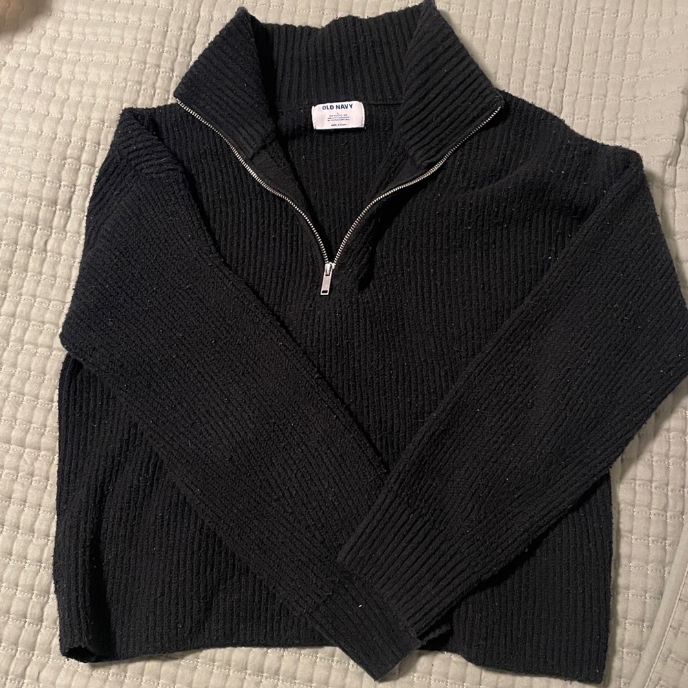Old Navy Black Ribbed Sweater